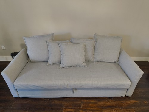 Ikea HOLMSUND Cover for sleeper sofa, nordvalla medium gray