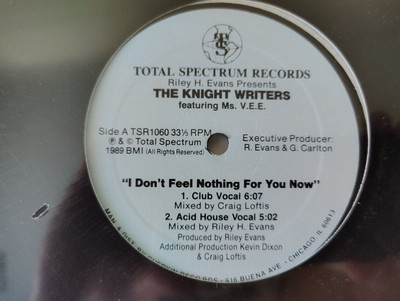 THE KNIGHT WRITERS f/ MS. VEE- ''I DON'T FEEL NOTHING FOR YOU NOW'' / SEALED! 1989