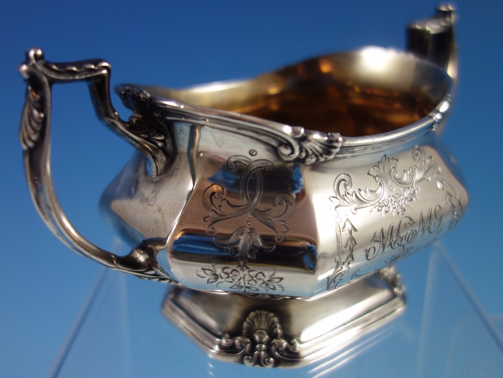 Reed & Barton Sterling Silver Sugar and Creamer Set 2pc D625E (1724