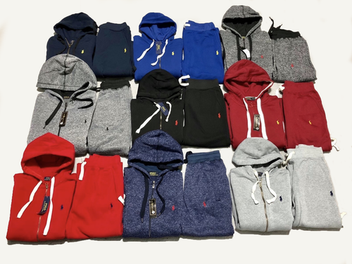 blue polo jogging suit