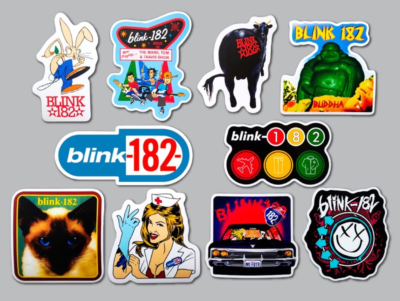 Blink 182 Vinyl Sticker Lot (10 Stickers) pop punk green day sum