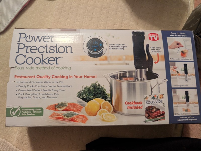 Power Precision Cooker Sous-vide Method Of Cooking As Seen On