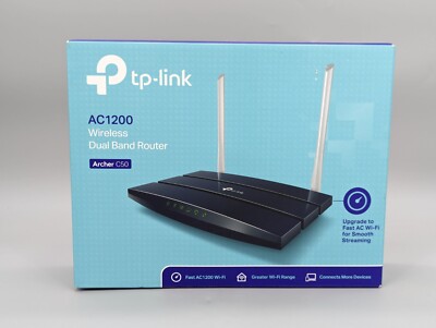 TP-Link Archer C50 AC1200 Wireless Dual Band Router 4 10/100Mbps LAN Ports