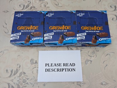 3x Grenade Protein Bars Oreo 12x60g - (36 in total)