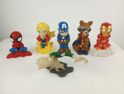 Disney Marvel DC Superhero Avengers Toy Lot 6 Plastic 5