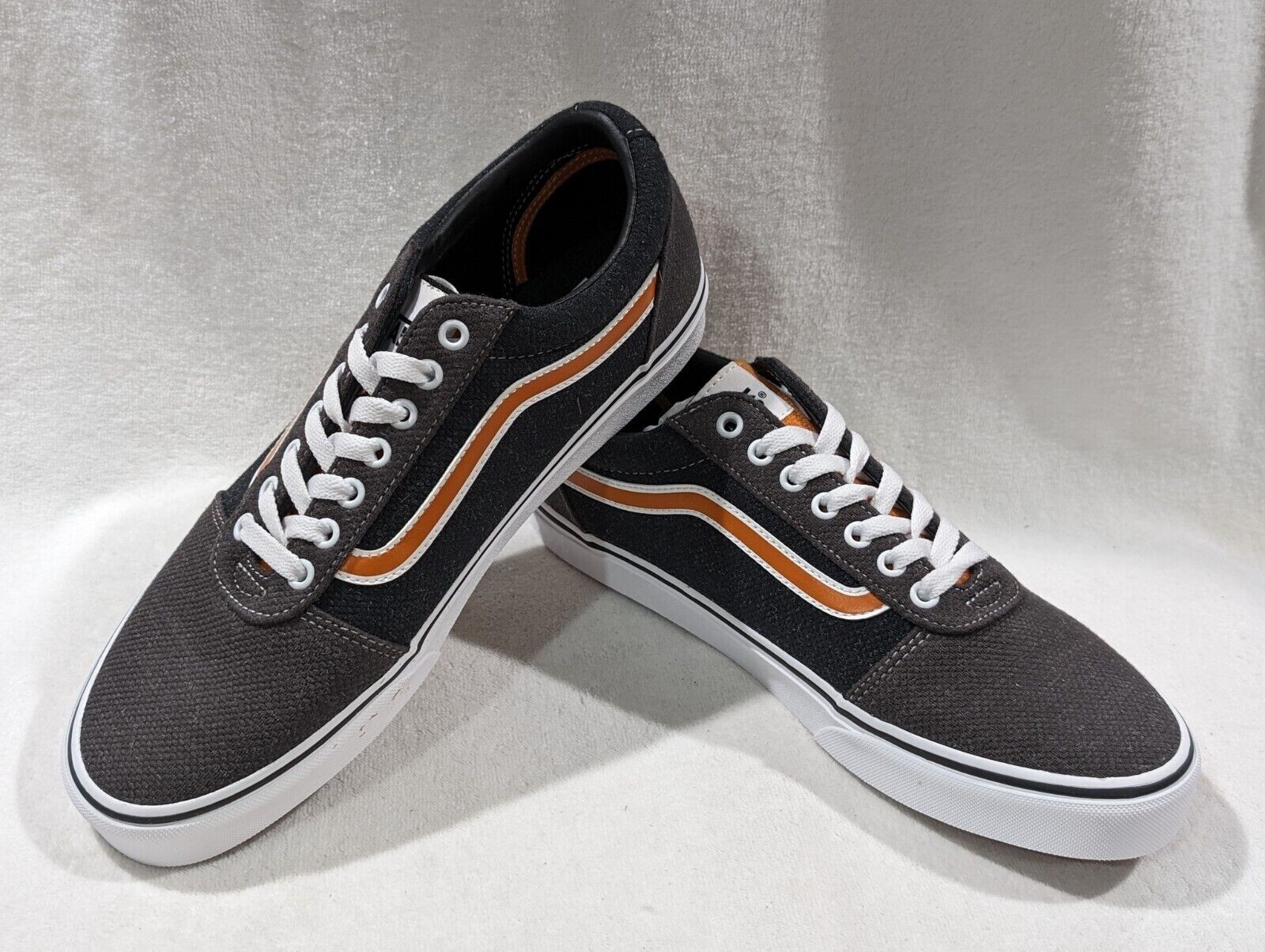 Vans Men's Ward Jersey Block Dark Grey Textile Skate Shoes Vans Men's Ward Jersey Block Dark Grey Textile Skate Shoes