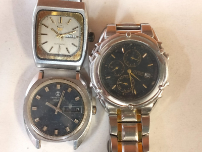 CITIZEN ECO DRIVE OTHER 2 PIECE MIX LOT QUARTZ AUTOMATIC MEN S