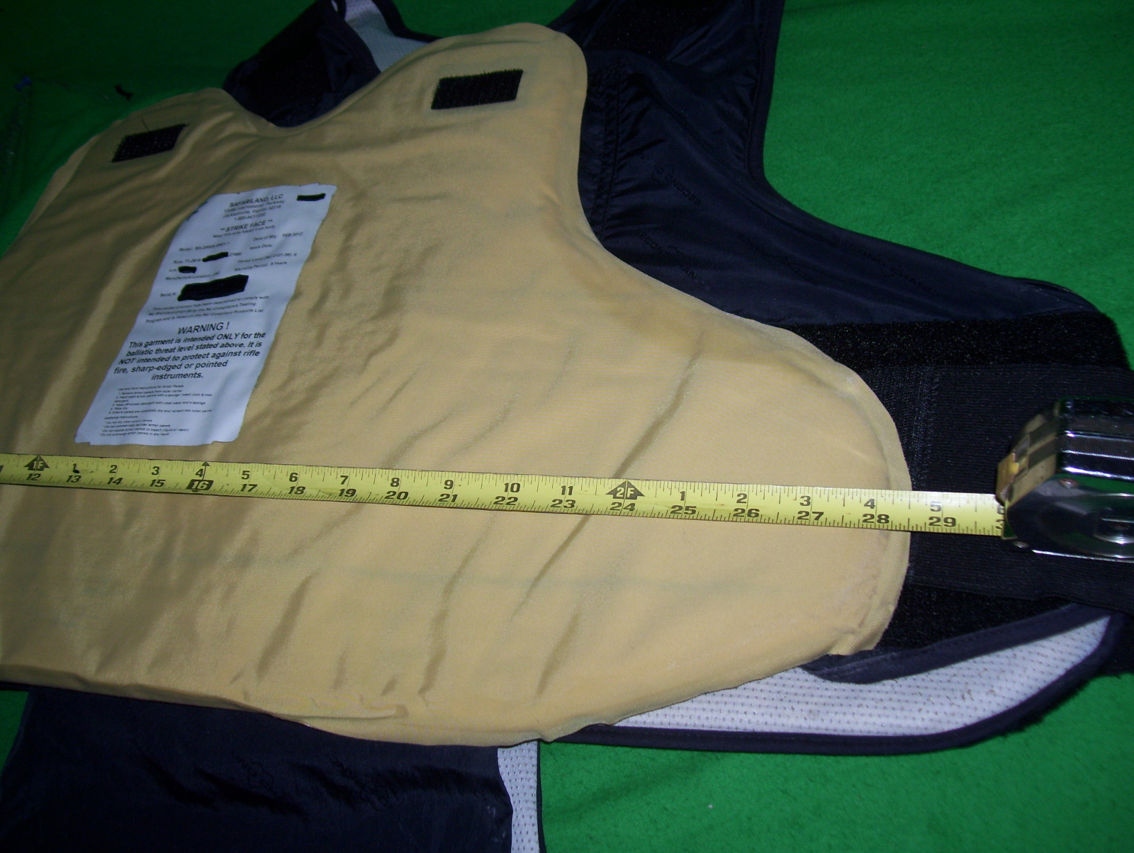 Safriland Body Armor Level II Bullet Proof Vest 3XL- VG 2012 #G81+5X8 Plate FREE