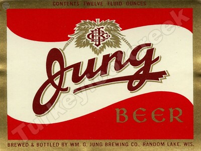 Jung Beer Label 9'' x 12'' Metal Sign