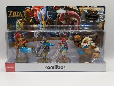 Nintendo Legend Of Zelda Breath Of The Wild Champions Amiibo Set 4-Pack New