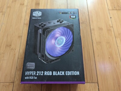 Cooler Master Hyper 212 RGB Black Edition CPU Air Cooler w/ SF120R 120mm - USED