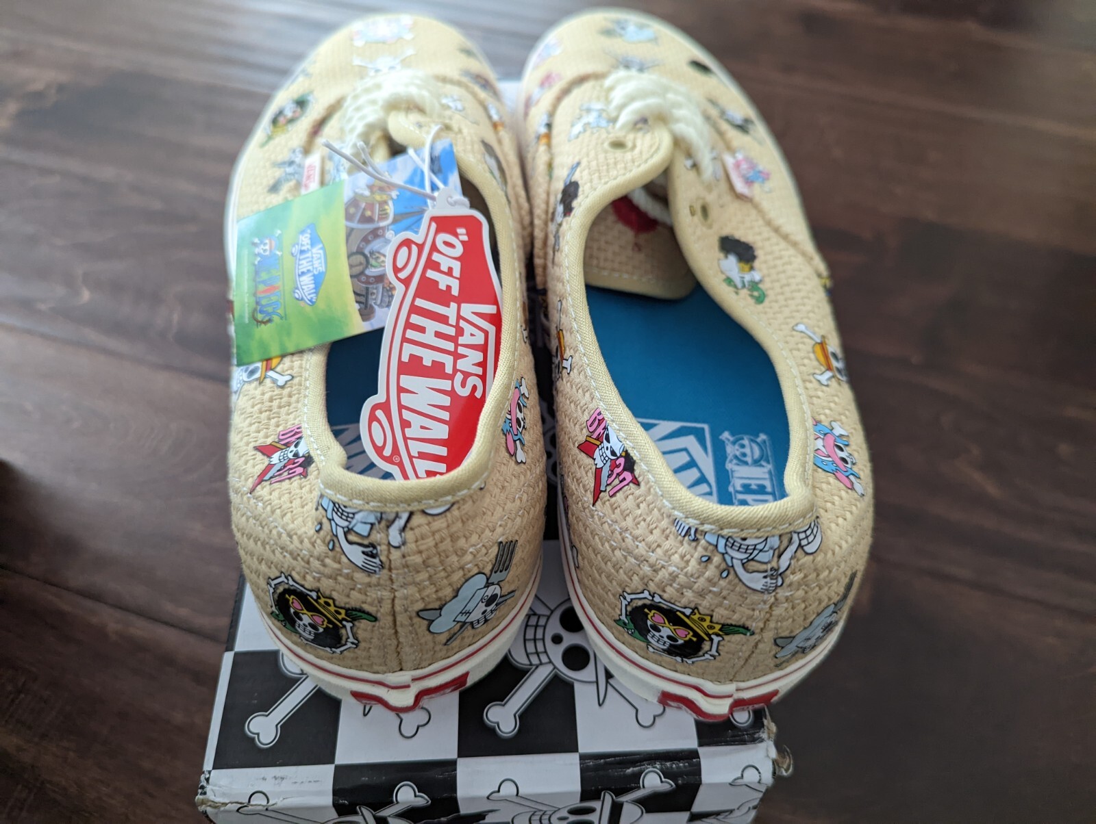 Pre-owned Vans X One Piece Straw Hat Nami Natural Sneakers Luffy Authentic Brand In Beige