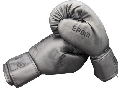 FIVING Black EPDM 14Oz Boxing Gloves PU Leather Muay Thai Guantes
