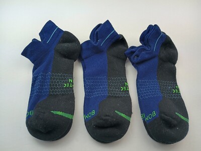 Bombas Hex-Tec Athletic Ankle Socks Lot Of 3 Pairs Size M (All Labeled Lefts)