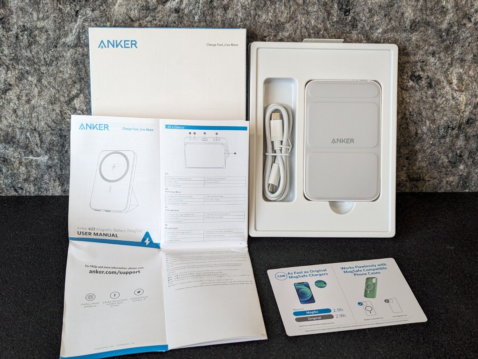 Anker 622 Magnetic Wireless Battery (MagGo) Snap Charge Chill White 5000mAh 2B Anker 622 Magnetic Wireless Battery (MagGo) Snap Charge Chill White 5000mAh 2B
