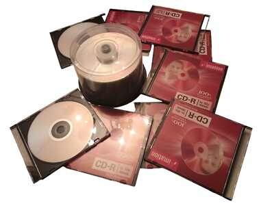 Mixed Lot of 50 ct New Blank CD-R - 80 Minute 700MB (Maxell, Imation, memorex).