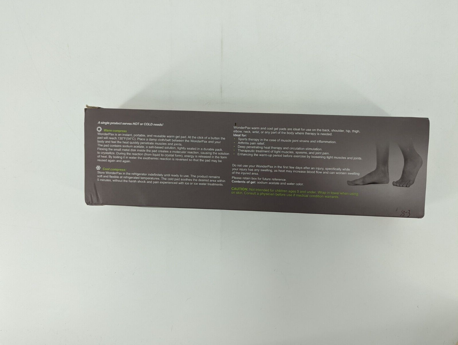 The Wonder Pax Feet Reusable Cool Warm Pink Gel Pack, Sports Therapy Pain Relief