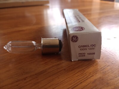 GE ESR Q100CL/DC/2V 15508 100W 120V Quartzline Tungsten Halogen Light Bulb 44386