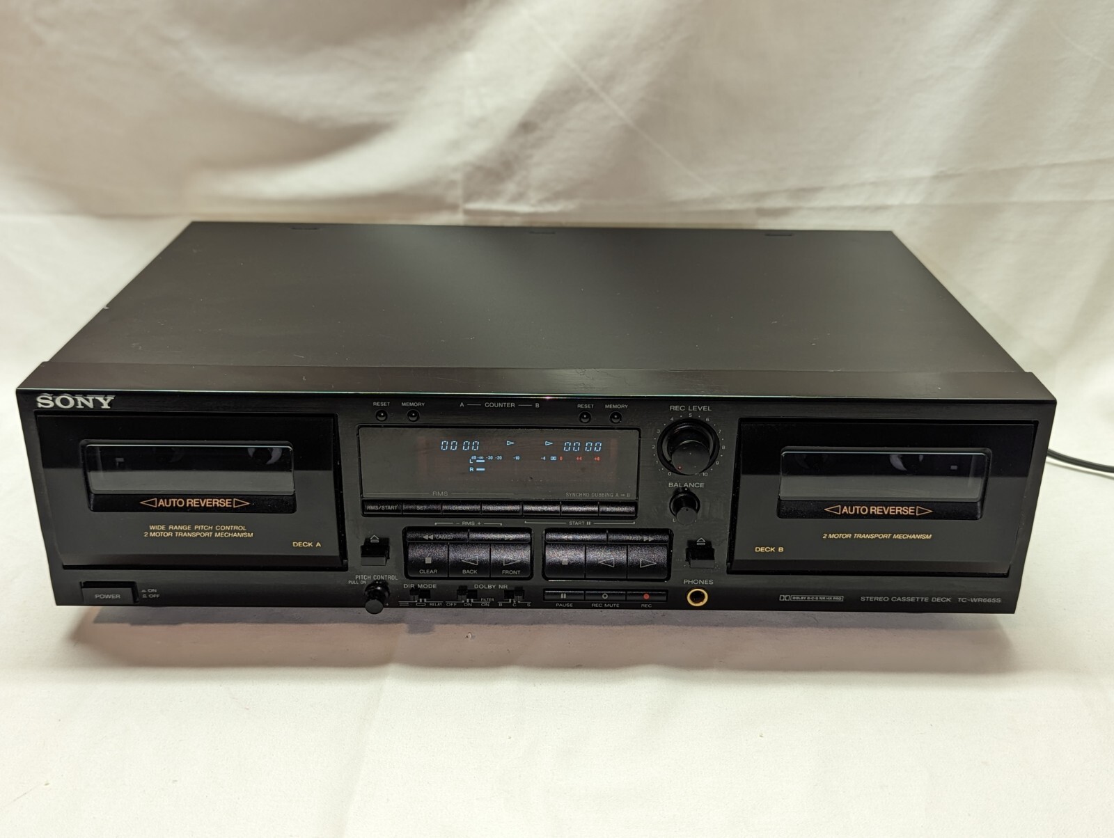 Sony TC-WR665S Dual Cassette Deck VTG DOLBY S NEW BELTS Sony TC-WR665S Dual Cassette Deck VTG DOLBY S NEW BELTS