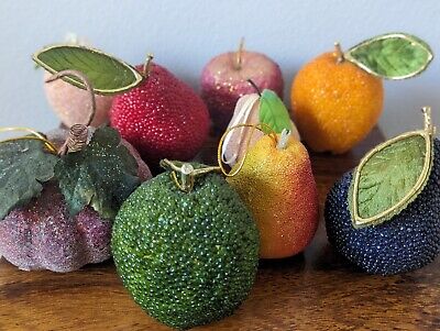 Vintage Sugar Beaded Glitter Decorative Artificial Fruit