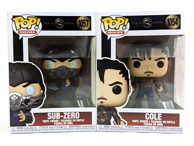 Funko Games Mortal Kombat LOT x 2 - Sub Zero 1057 + Cole 1054 w Protector