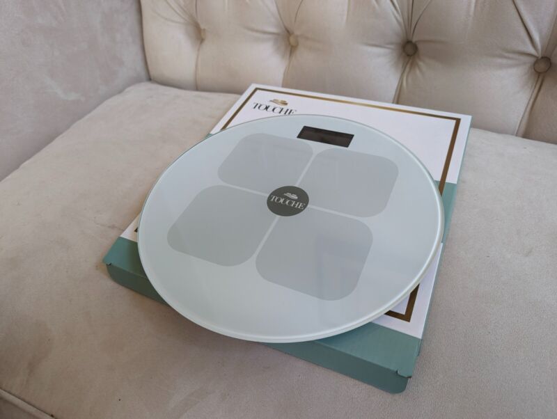 NEW! TOUCHE Bluetooth USB Thin Slim Digital Smart Bath Weight Scale, 400lb Max