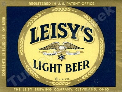 Leisy's Light Beer Label 9'' x 12'' Metal Sign