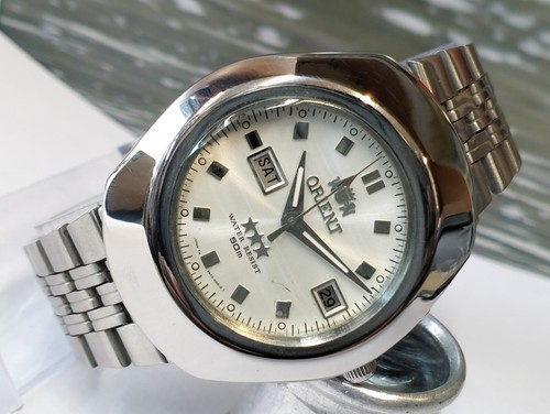 ORIENT 21 JEWELS AUTOMATIC WHITE DIAL EM70-C0-B JAPAN MEN'S