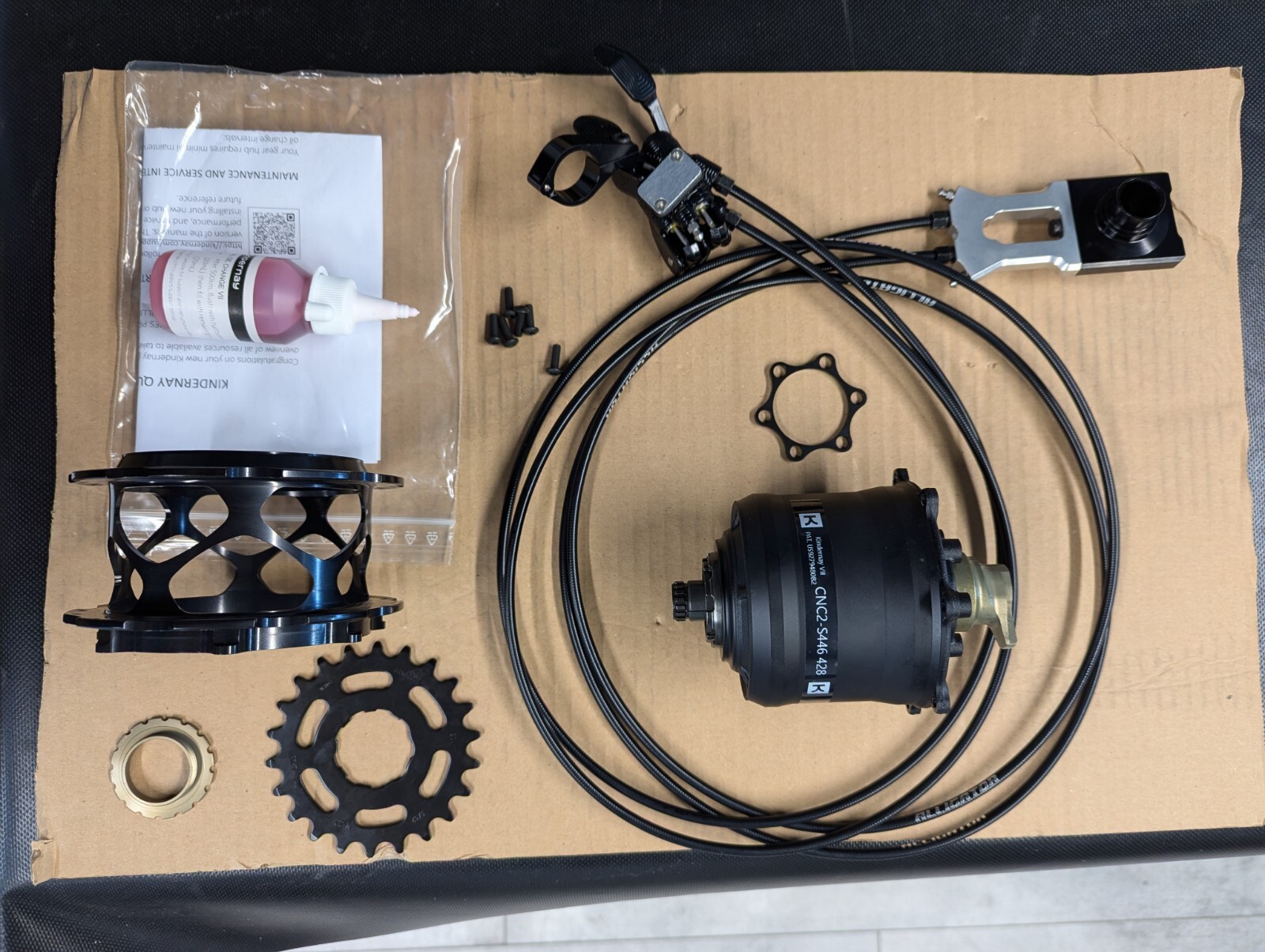 KINDERNAY VII Boost 148x12 Internal Gear Hub Complete Kit w