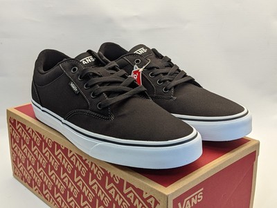 UK Size 10.5 VANS Winston Trainers Black White Skateboarding Everyday New