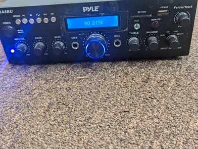 Pyle 200W LCD Home Stereo Bluetooth Amplifier Receiver 2x Mic In PDA6BU