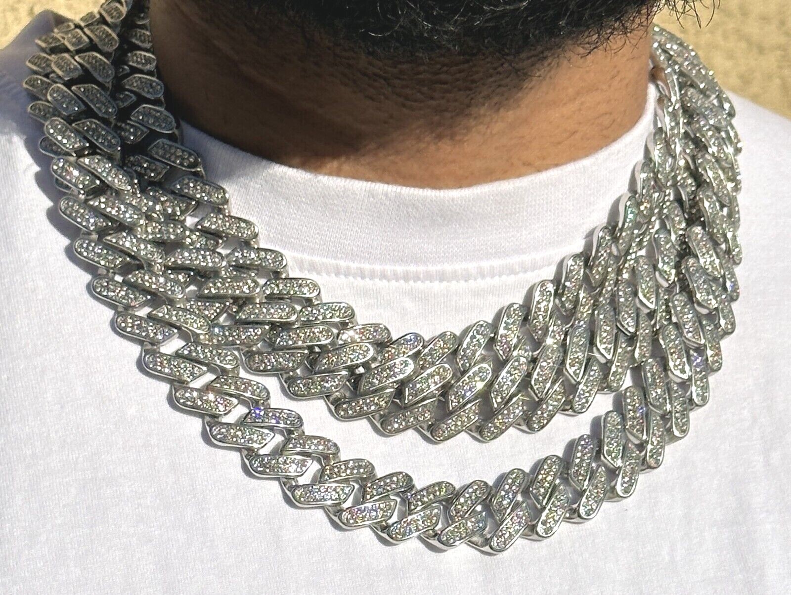 アクセサリー Glitter Miami Chain Link Necklace s925 Miami Chain Link Necklace 【3mm 50cm/GOLD, SILVER
