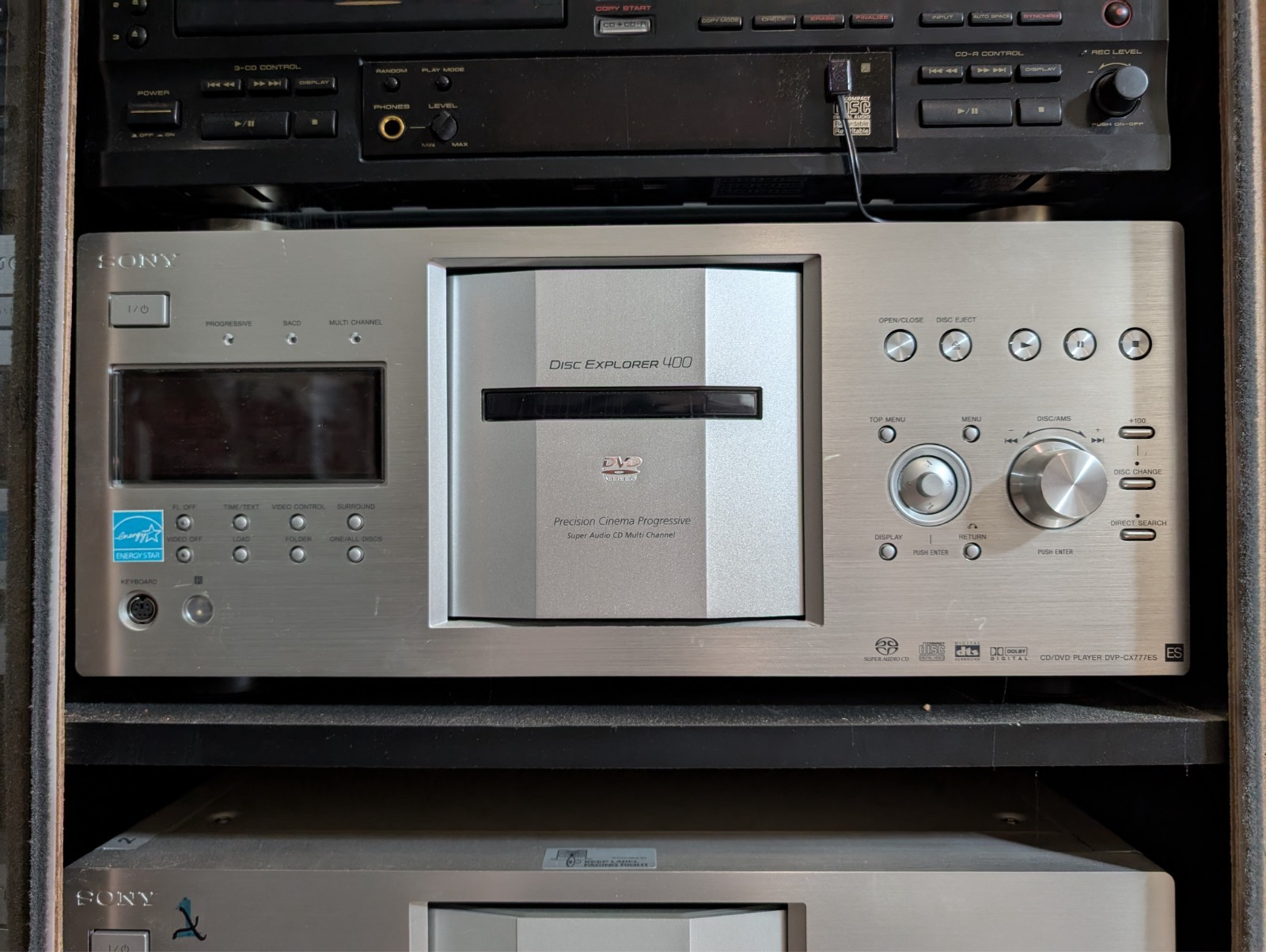 Sony DVP-CX777ES 400-Disc DVD/SACD/CD Changer-Belts Replaced no