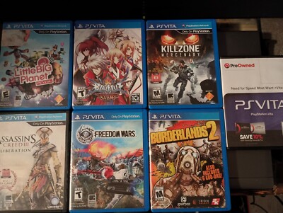 Lot of PS Vita Games - BL2-LBP-KZ Mercenary-AC Liberation-Freedom Wars-Etc