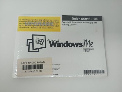 Microsoft Windows ME Millennium Edition Version Dell Inspiron Pack In New Sealed