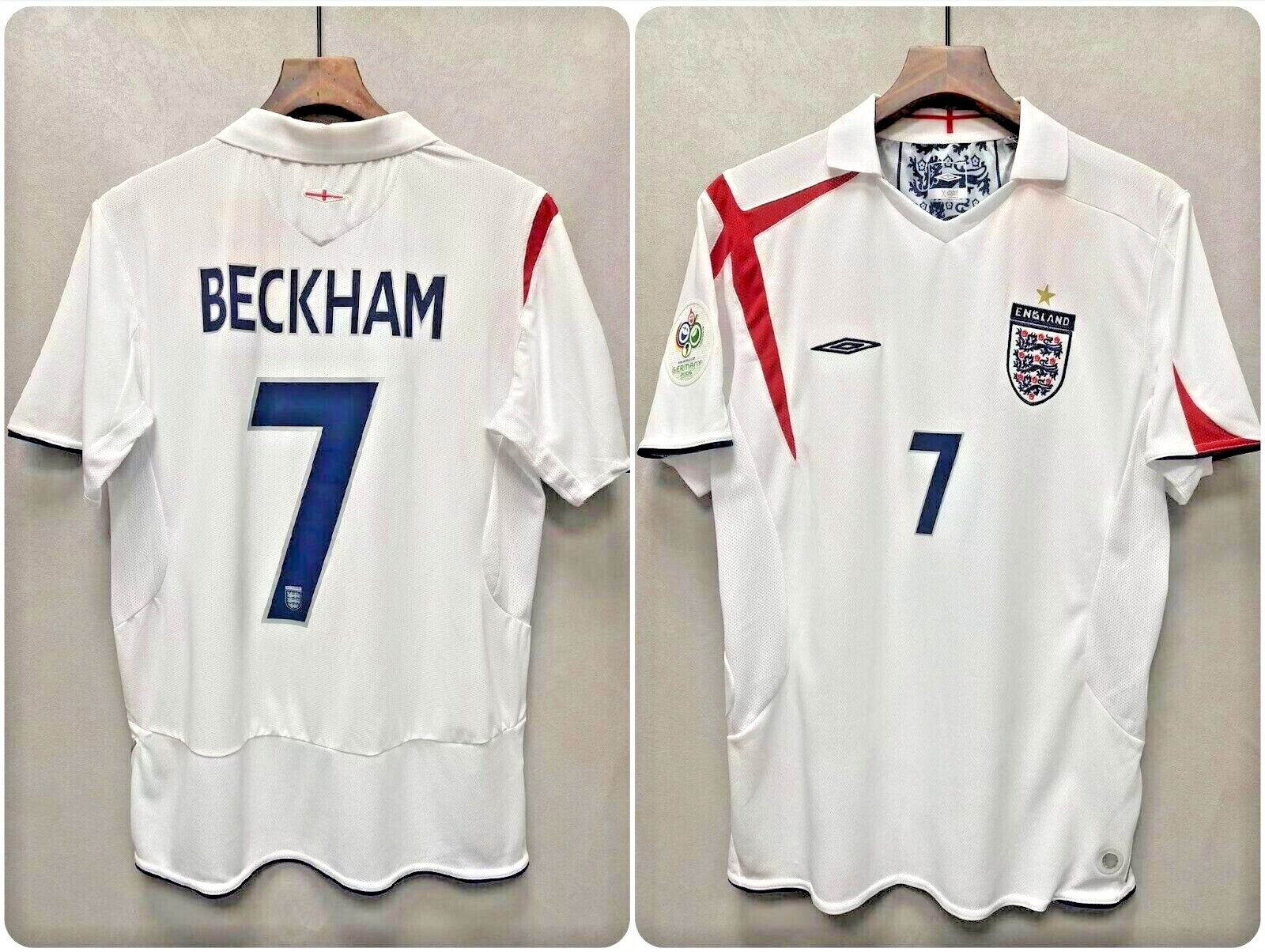 Beckham #7 England 2006 Home Premium Retro Jersey Short Beckham #7 England 2006 Home Premium Retro Jersey Short
