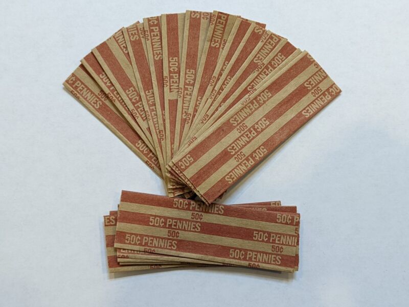 20 US Penny Coin Wrappers-Free Shipping