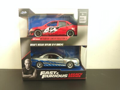 Jada 1:32 Fast & Furious Legacy Series Mitsubishi Evo IX / Nissan Skyline GT-R