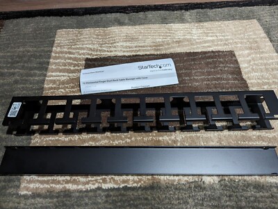 Startech.com 1u Horizontal Finger Duct Rack Cable Management Panel With Cover