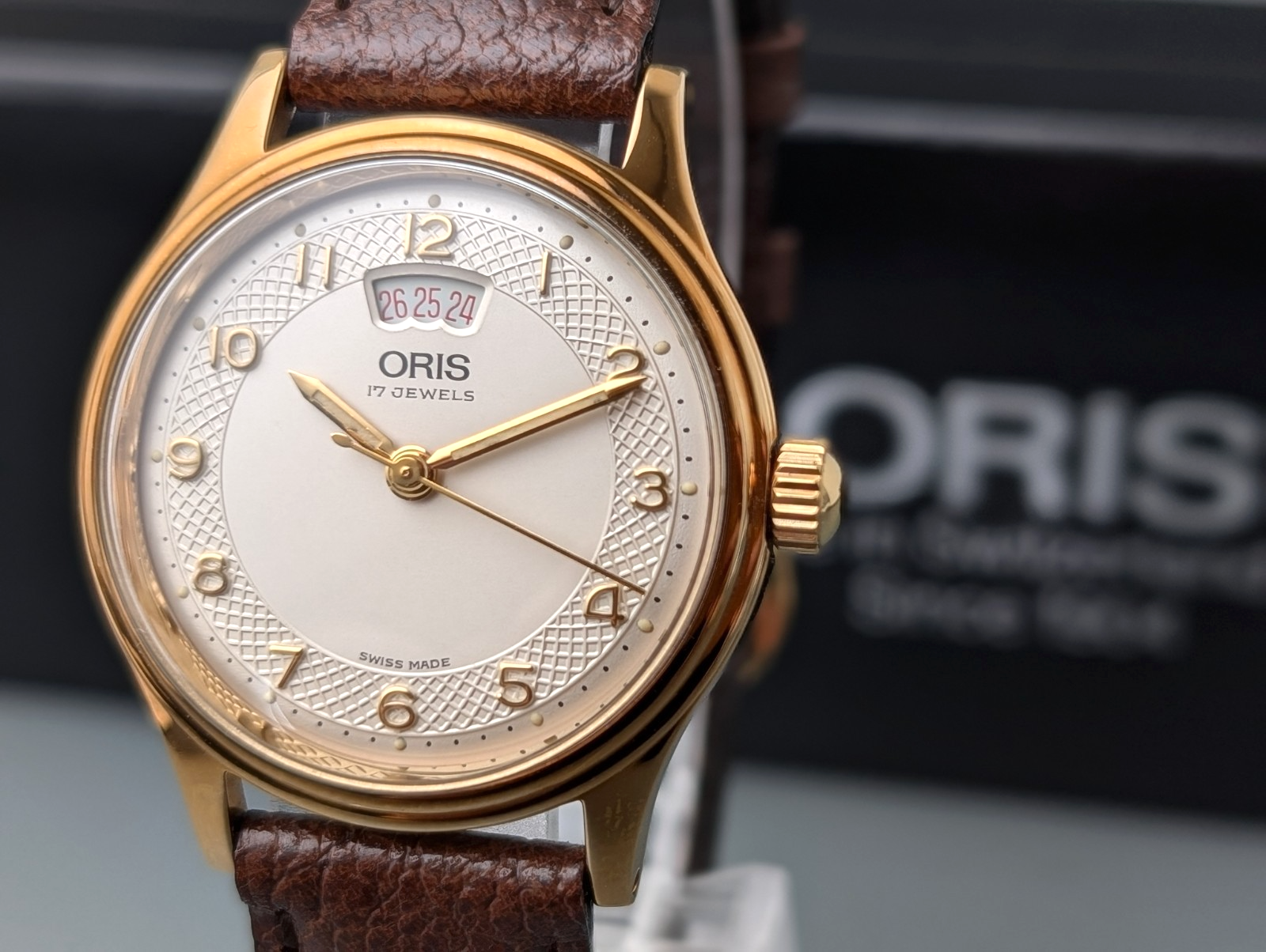 ORIS Pointer Date 17Jewels 7429 Manual winding Men's Watch Vintage