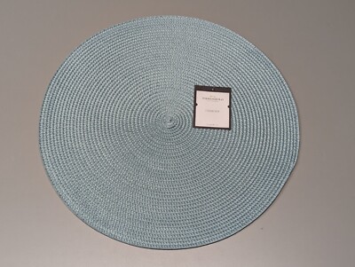 Polyround Threshold 15 inch Round Woven Polypropylene Charger Placement Set of 8