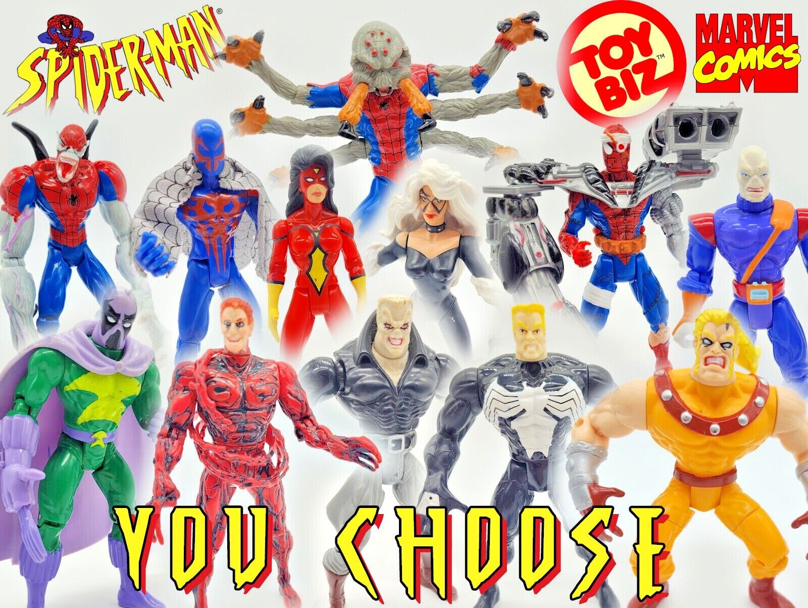 Assorted 1994-1997 TOY BIZ Figures - Marvel Spider-Man Assorted 1994-1997 TOY BIZ Figures - Marvel Spider-Man