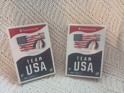 2 -NIB American Girl Team USA Olympic Medal Ceremony Set~Jacket~Flag~Gold/Silver