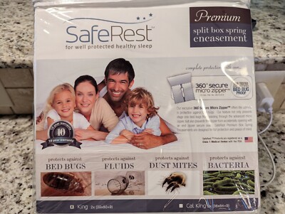 SafeRest Split Box Spring Encasement - King Brand New
