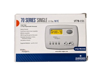1F78-151 White-Rodgers Single Stage Programmable Thermostat