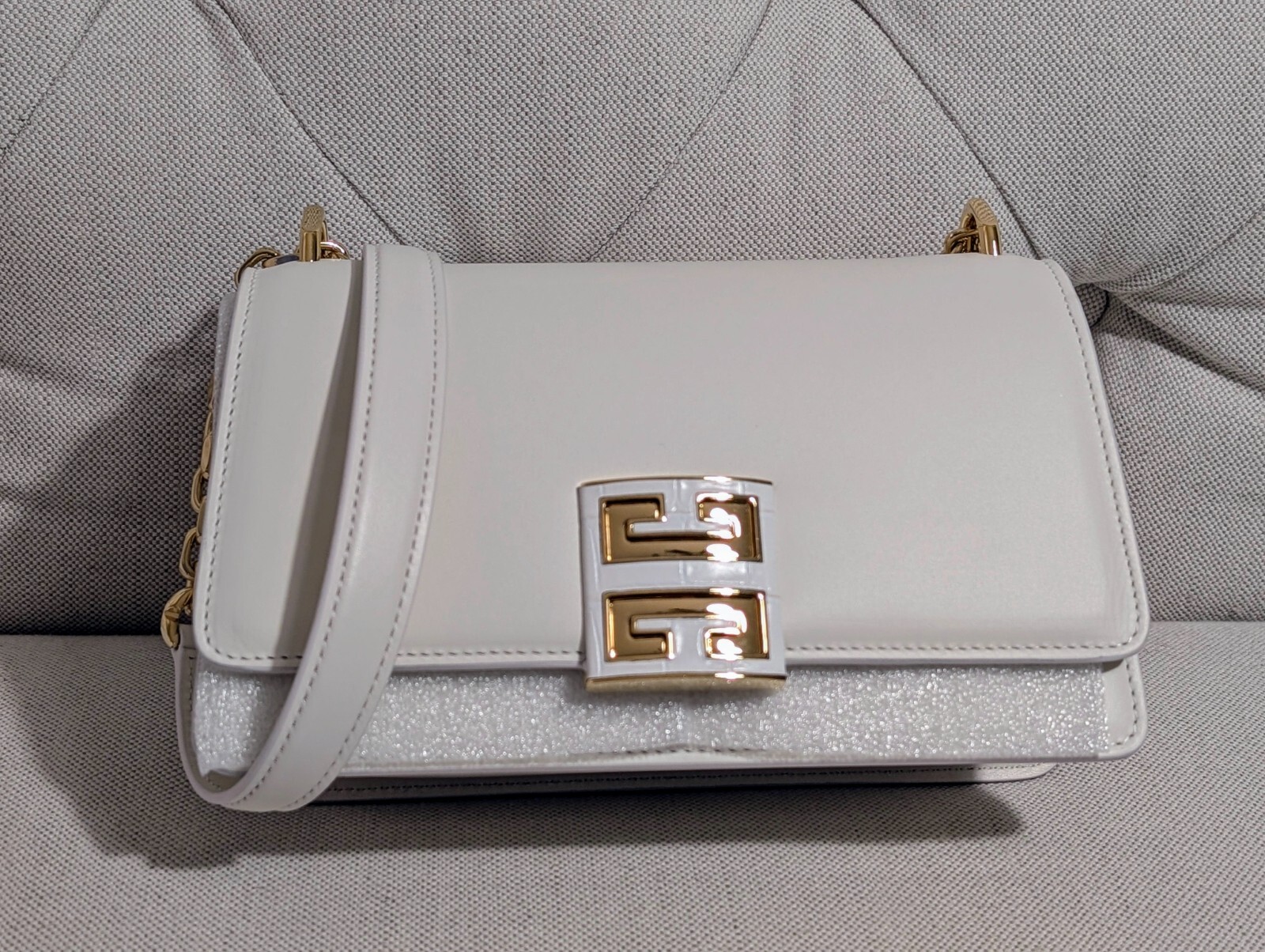 New Givenchy 4G Leather Crossbody Bag small White BB50W8B1ZP