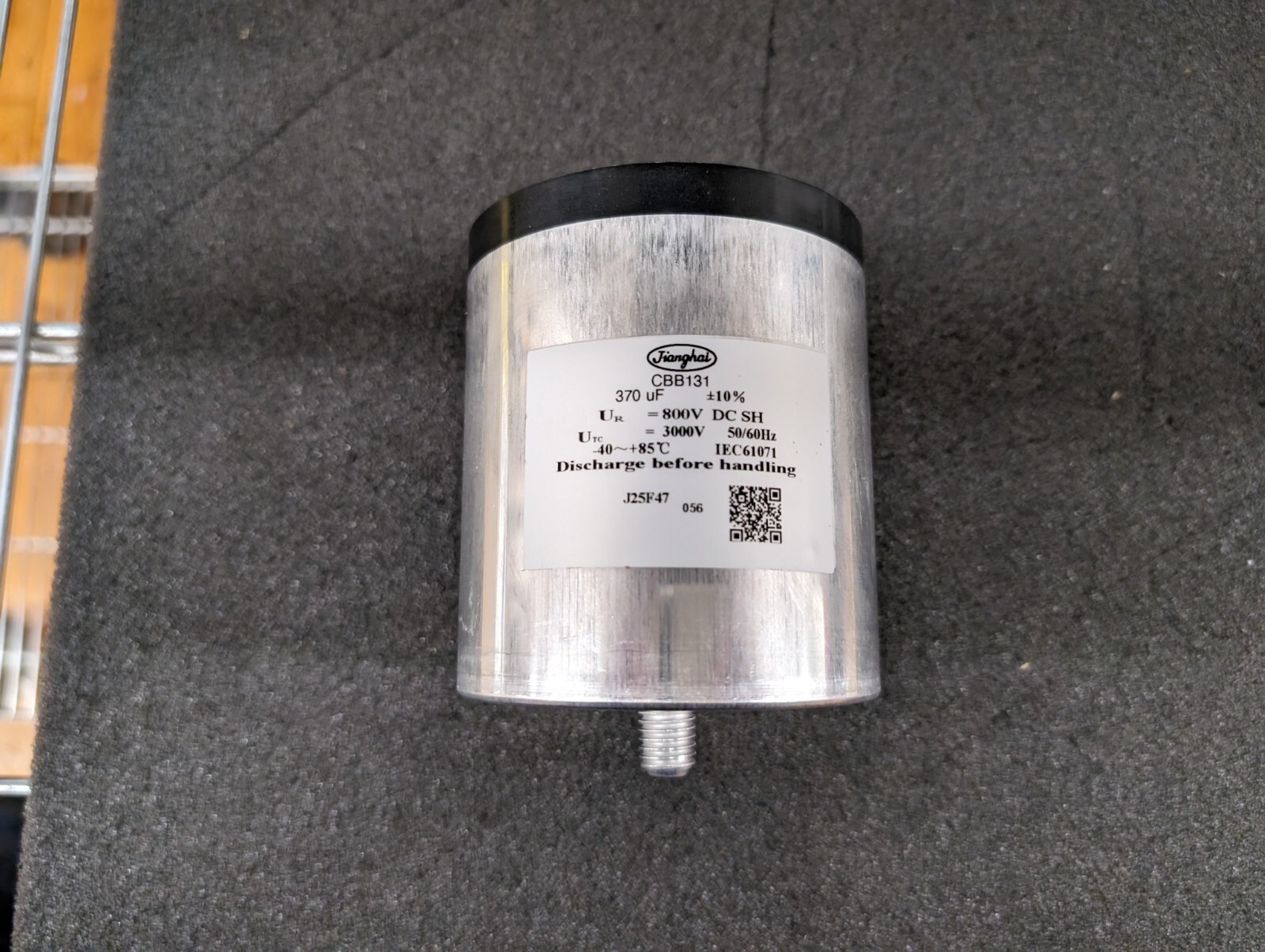 New, Jianghai, FCC2KDL377KL096031J, CBB131 800V370uF +- 10