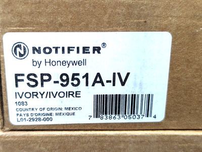 Notifier By Honeywell Model Number # FSP-951A-IV Ivory Colored