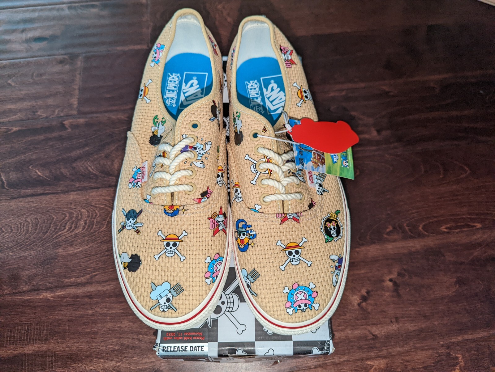 Pre-owned Vans X One Piece Straw Hat Nami Natural Sneakers Luffy Authentic Brand In Beige