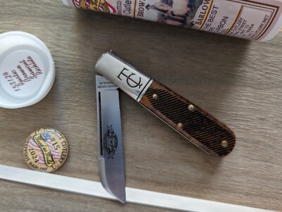 GEC Great Eastern Cutlery #15 Tidioute TC Barlow 153124 Brown Sawcut Richlite